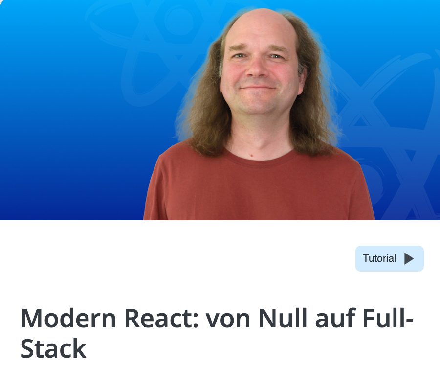 Titelbild vom Video-Kurs zu React